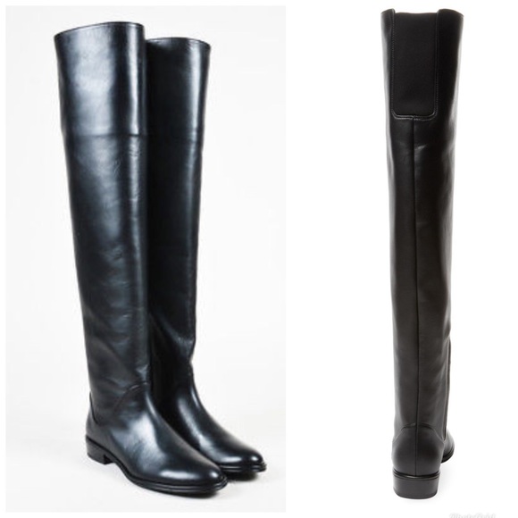Stuart Weitzman Shoes - STUART WEITZMAN | Black OTK Leather Riding Boots